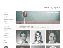 Tablet Screenshot of creatingspace.ch